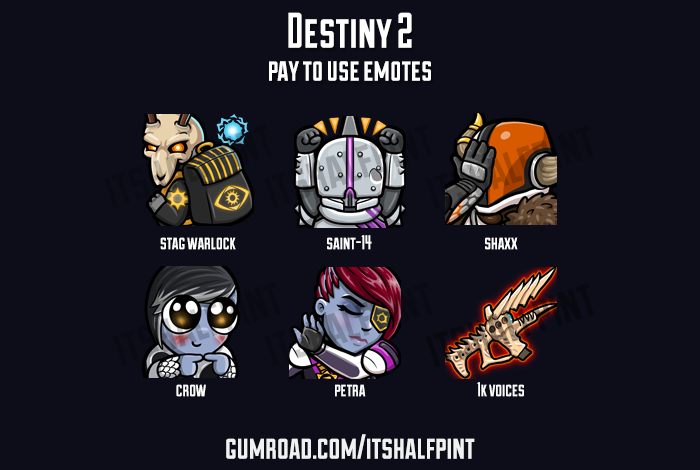 Destiny 2 Emote Set for Twitch/Discord