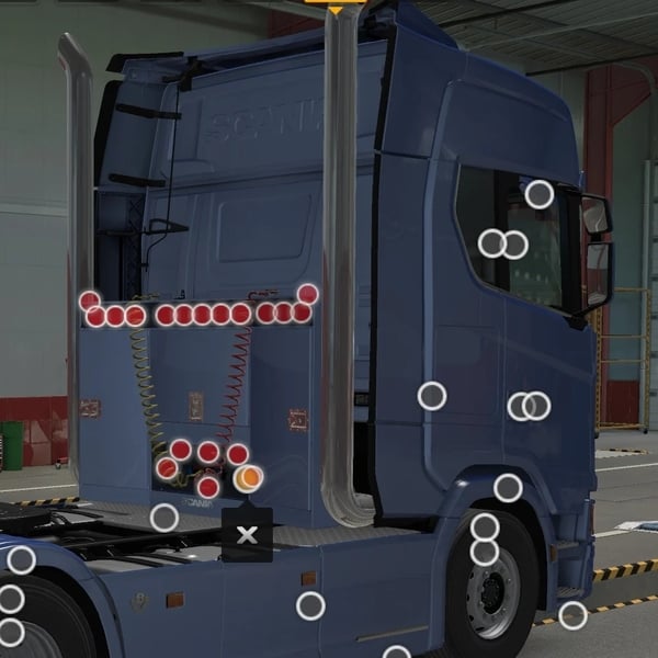 |[rear exhaust tuning part] Scania NG pipes with toolbox by WC007 D3SIGN