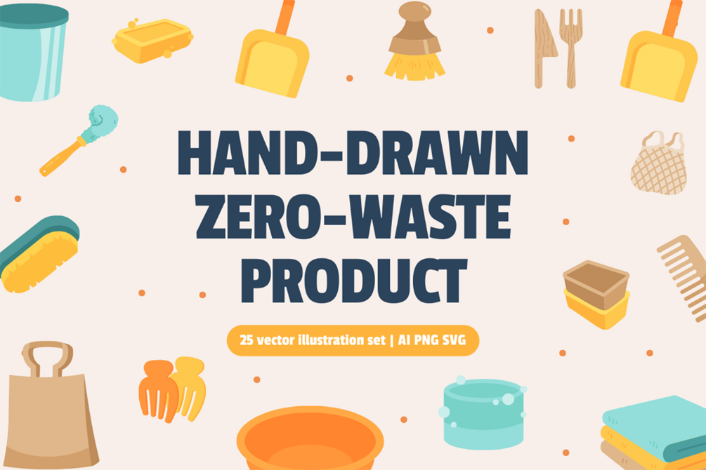 Hand-Drawn Zero-Waste Product