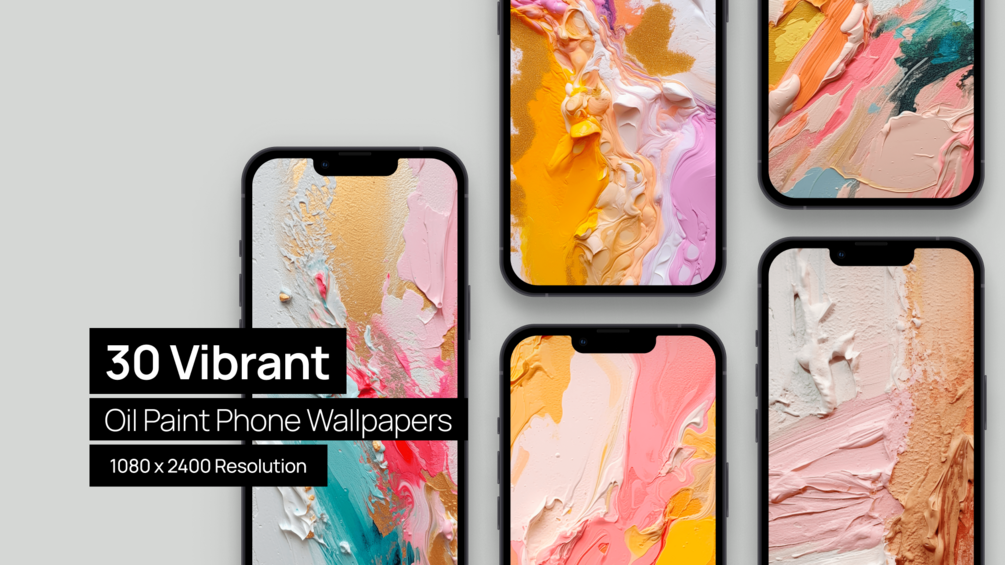 30 Vibrant Oil Paint Phone Wallpapers