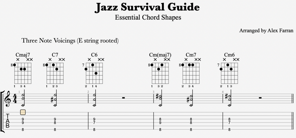 Jazz Survival Guide The Essential Chords 