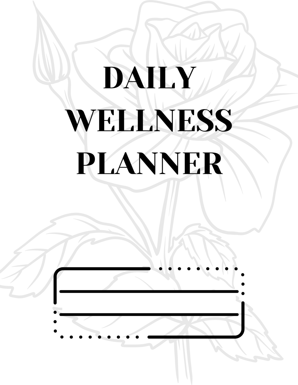 Daily wellness planner