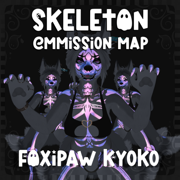 Skeleton Emmission - Foxipaw Kyoko (PNGs ONLY Now on PayHip)