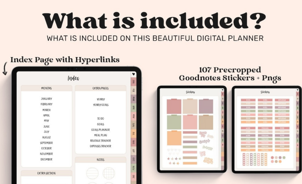 Undated Goodnotes Planner