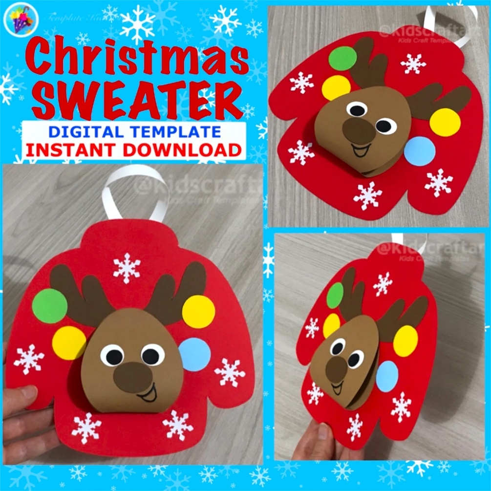 christmas-deer-ugly-sweater-reindeer-craft-bulletin-board-decoration