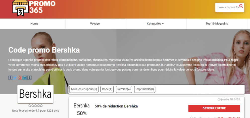 Code Promo Bershka Influenceur