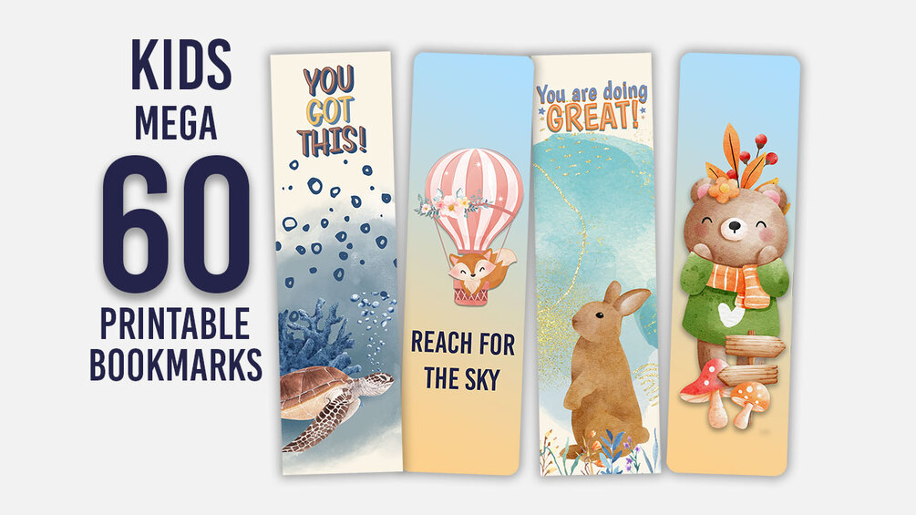 60 Printable Kids Bookmarks Files 📚🎨