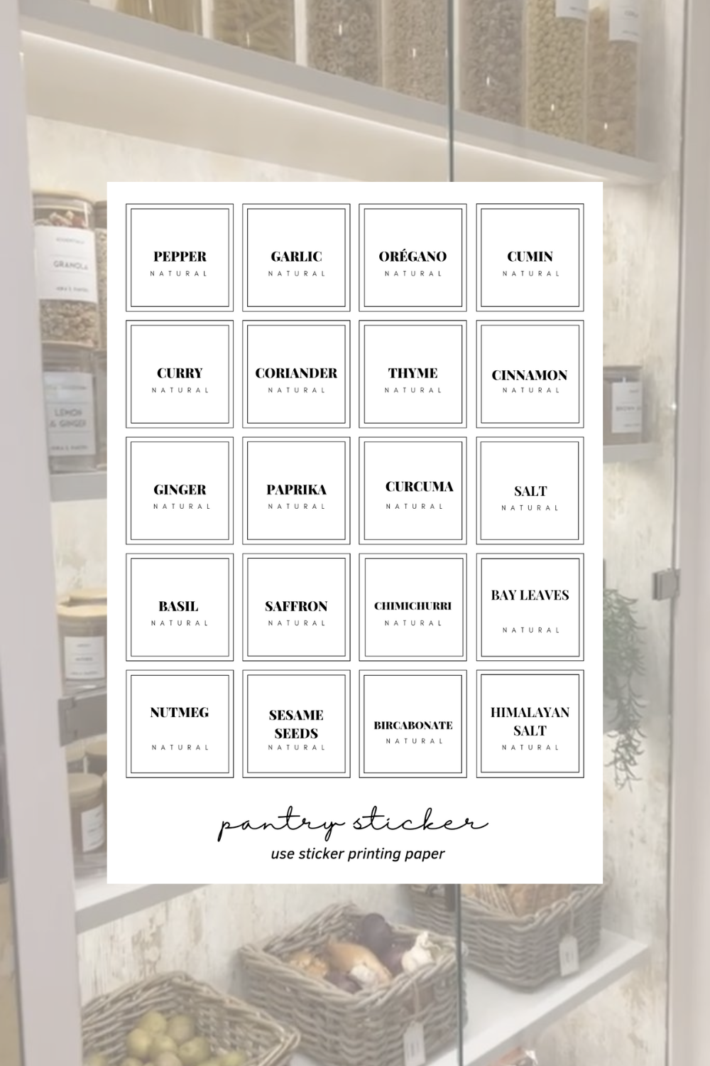 pantry stickers