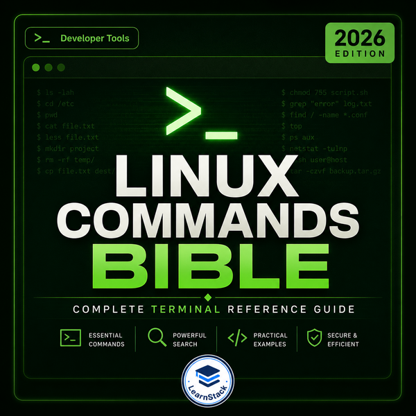 Linux Commands Bible 2026 Edition – Complete Command-Line Handbook by LearnStack cover