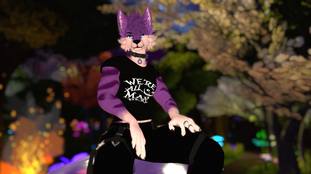 Purple Cheshire Texture for FoxiPaws Archer VRChat (Furry)