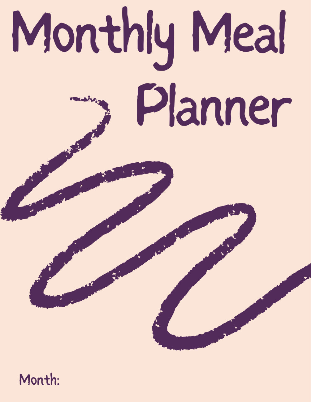 Crayon monthly meal planner