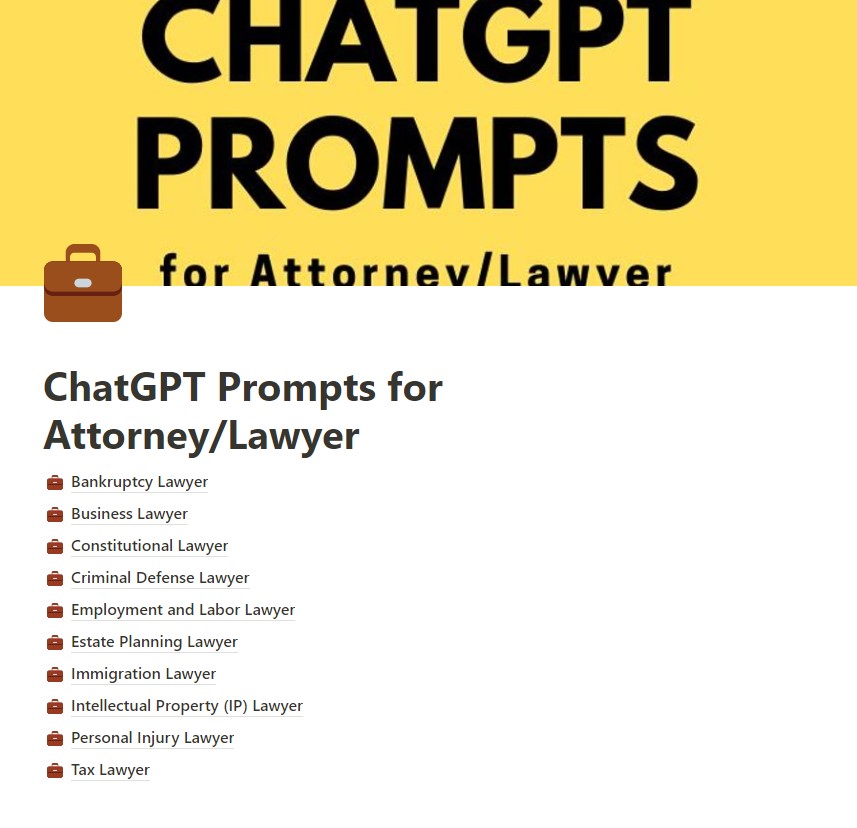 ChatGPT Prompts for Lawyers