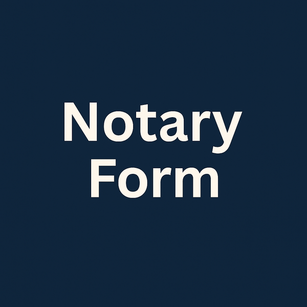 Notary Form — Editable General Notarization Certificate Template