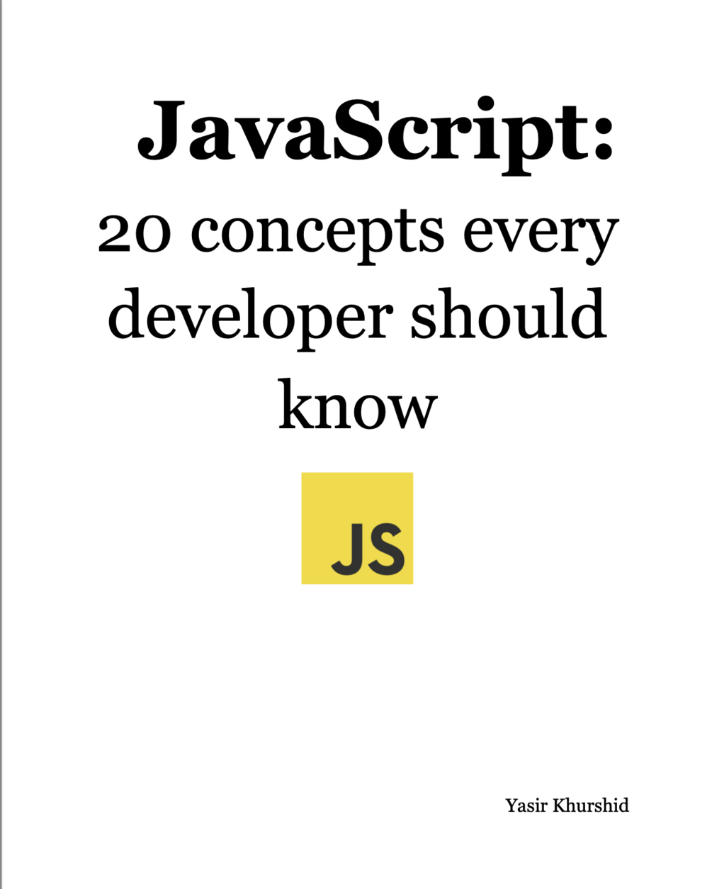 JavaScript: 20 Concepts Every Developer Should Know