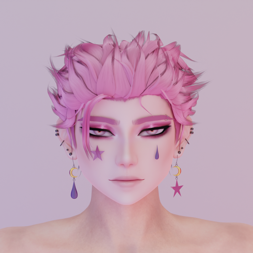 clown-earrings-set-and-face-stickers