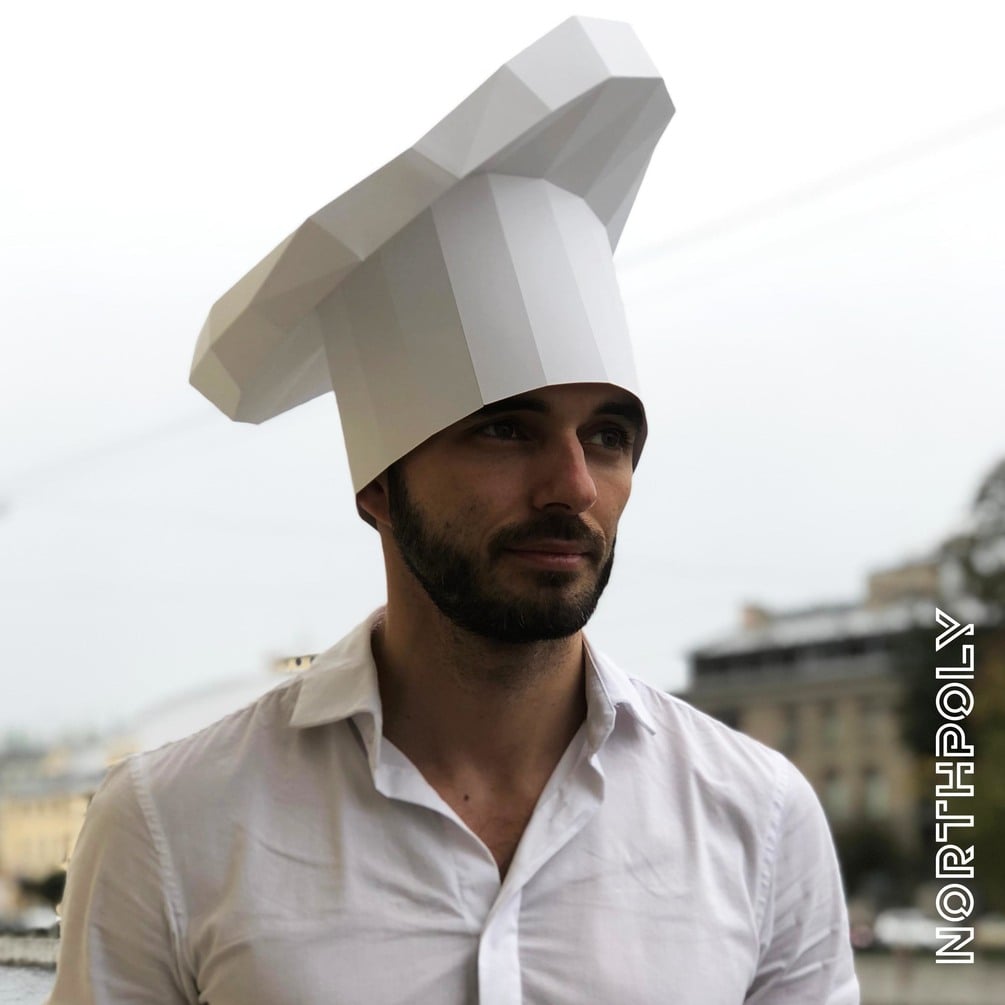 chef-s-hat-papercraft-restaurant-pdf-gurko-pepakura-template-3d