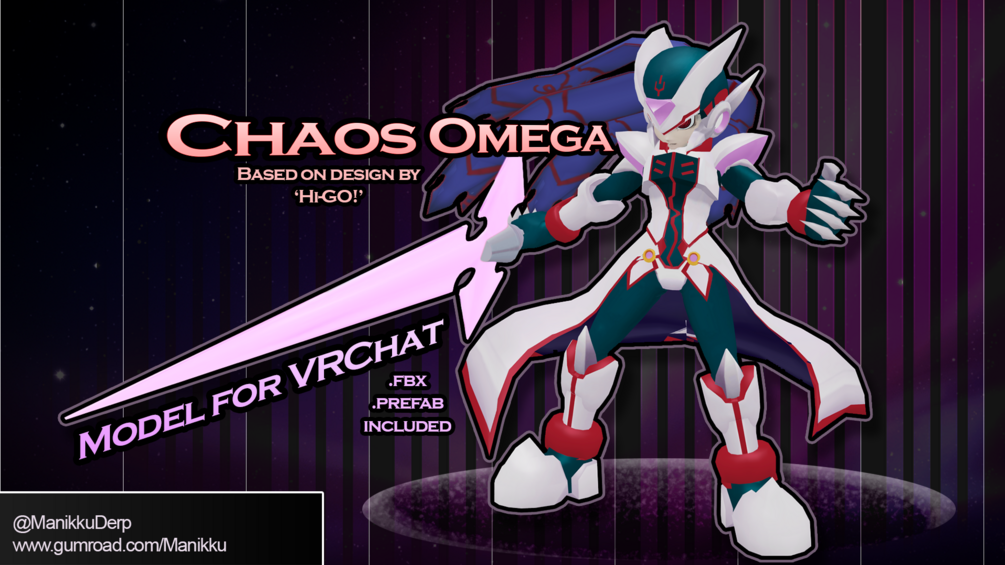 Chaos Omega .fbx VRChat prefab Mega Man Zero