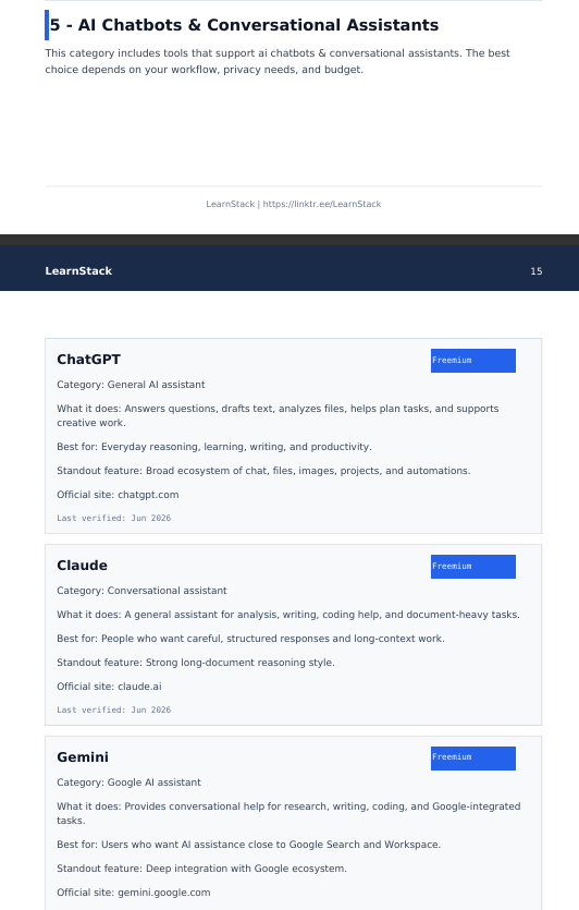 AI Tools Handbook 2026 — Complete Directory for Work, Study & Creativity preview image 14