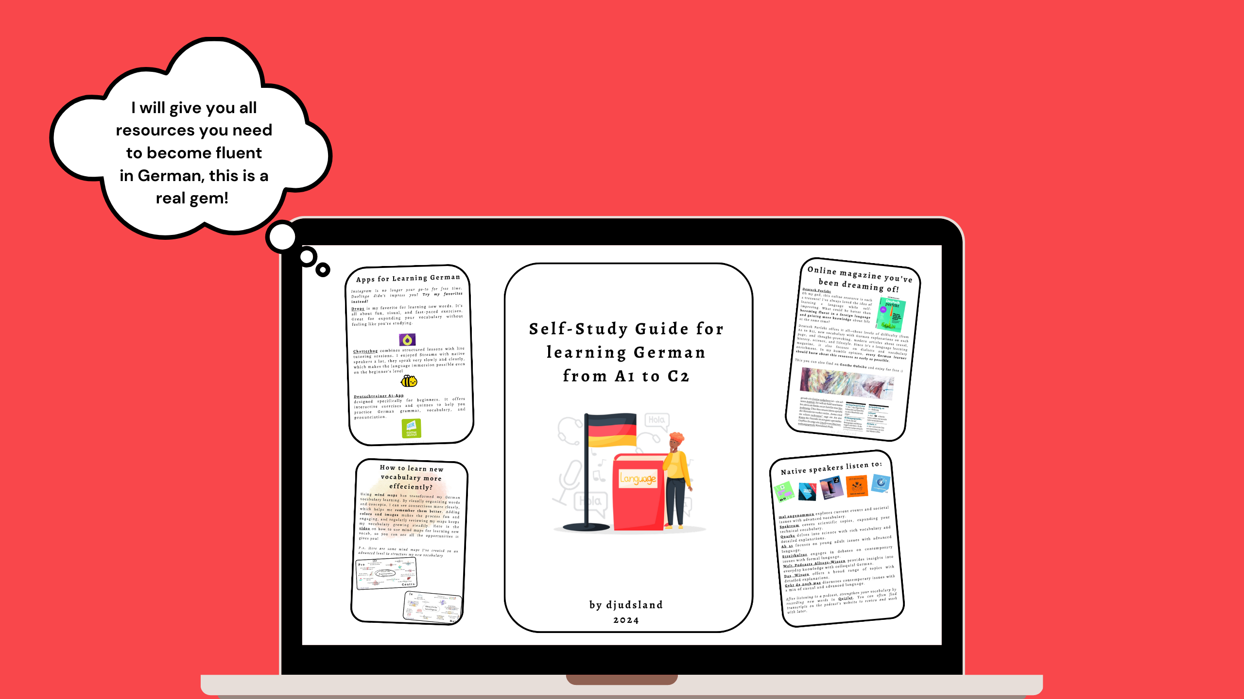 Self-Study Guide for Learning German A1-C2 by djudsland