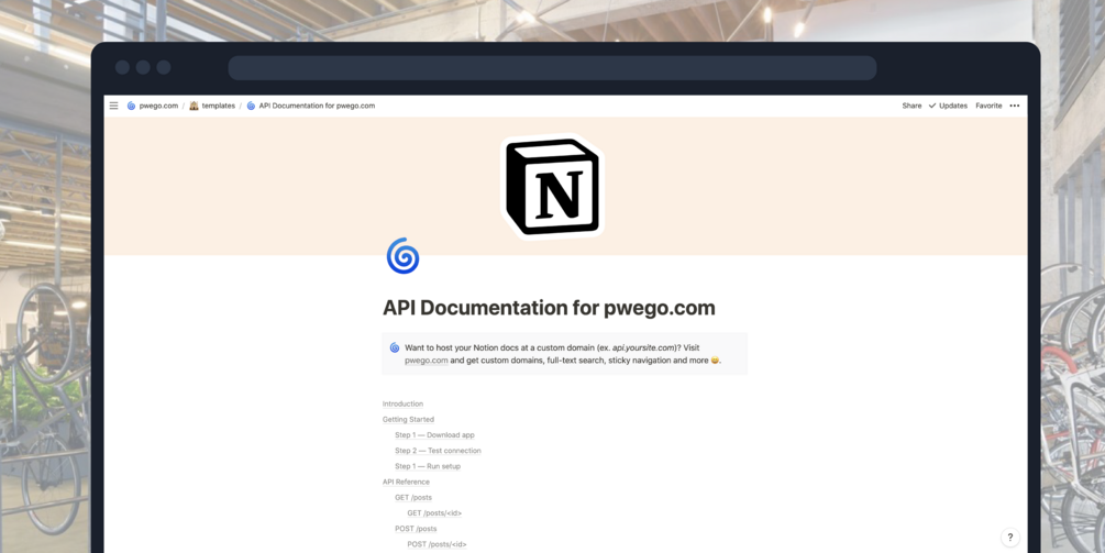 Notion Api Documentation Template Free