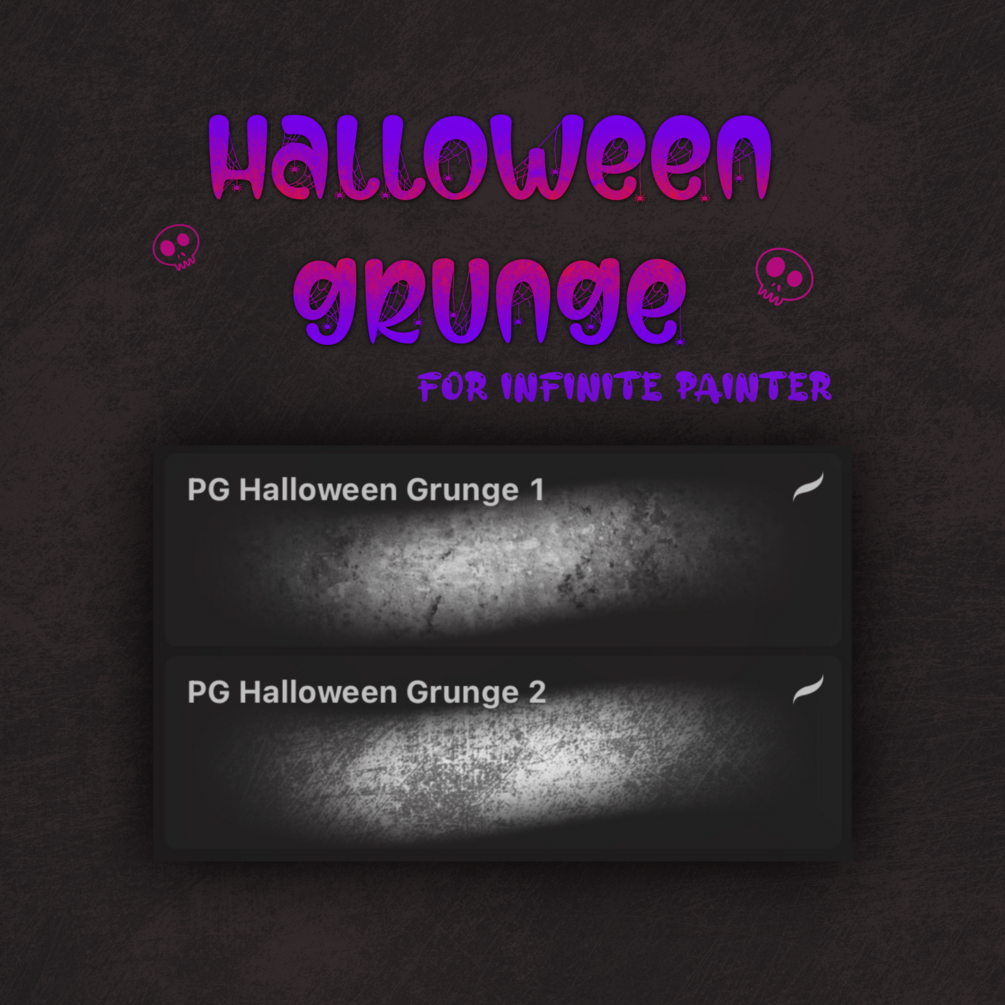 INFINITE PAINTER Halloween Grunge Texture Brush Set 2 Brushes 