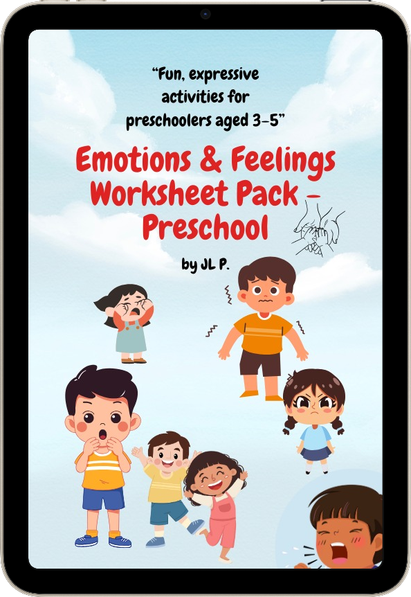 Emotions & Feelings Worksheet Pack (Printable PDF for Kids 3-5)