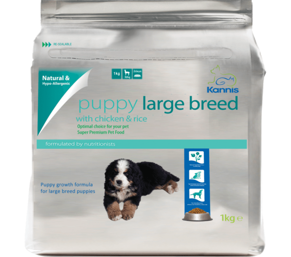 Kannis Puppy Large Breed Dog Food - Chicken & Rice 1 Kg