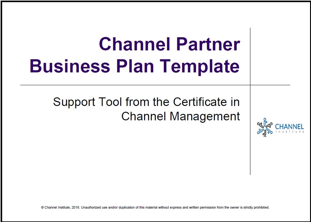 channel partner business plan