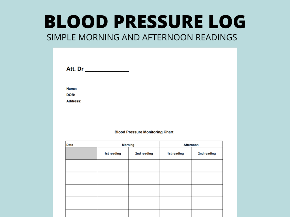 blood pressure chart