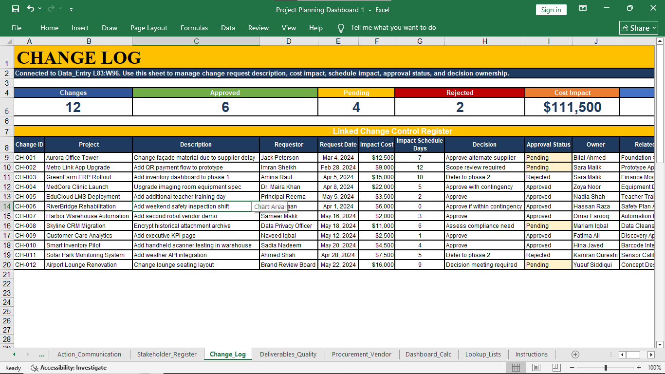 Project Planning Dashboard Preview 01