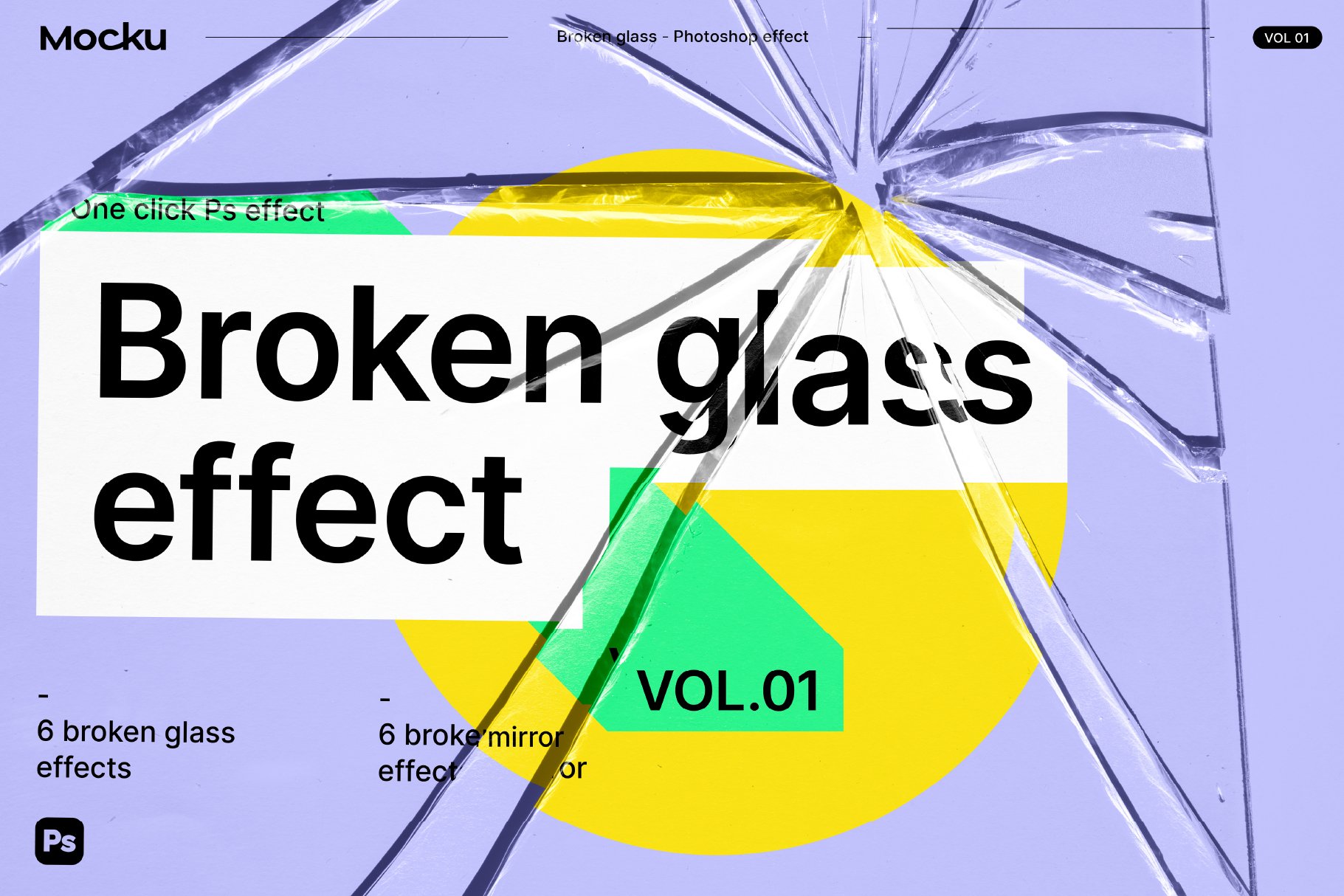 Broken Glass - Photoshop effect, image size:1821x1214