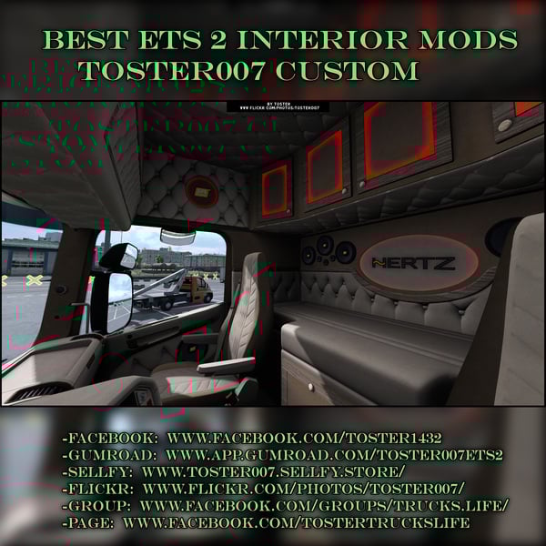 Interior Scania by RJL HERTZ ETS 2 #20 by Toster007