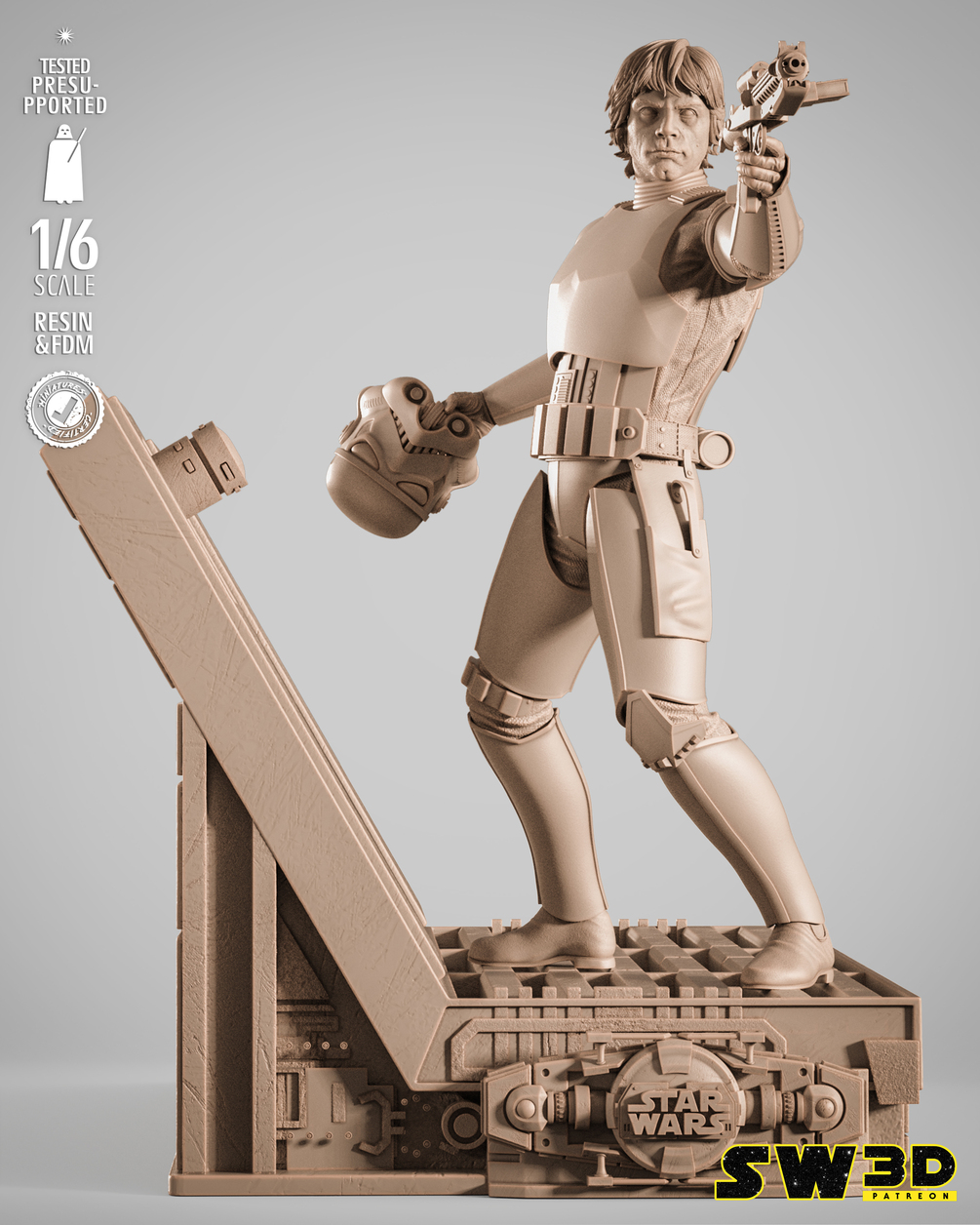 SW3D October 2025 Term Luke Stormtrooper Sculpture - Star Wars 3D Models - Tested and Ready for 3D printing