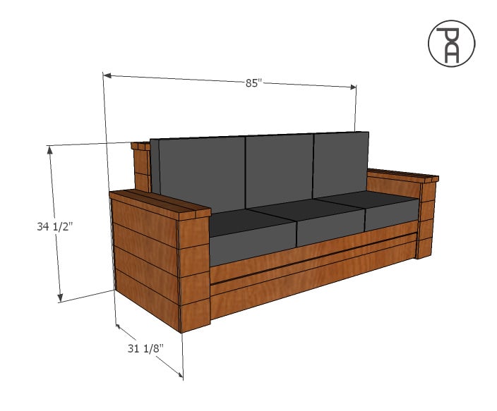 Outdoor Sofa with Hidden Storage Building Plans