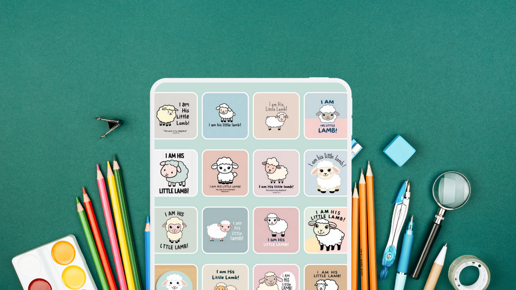 I am his little lamb stickers for children