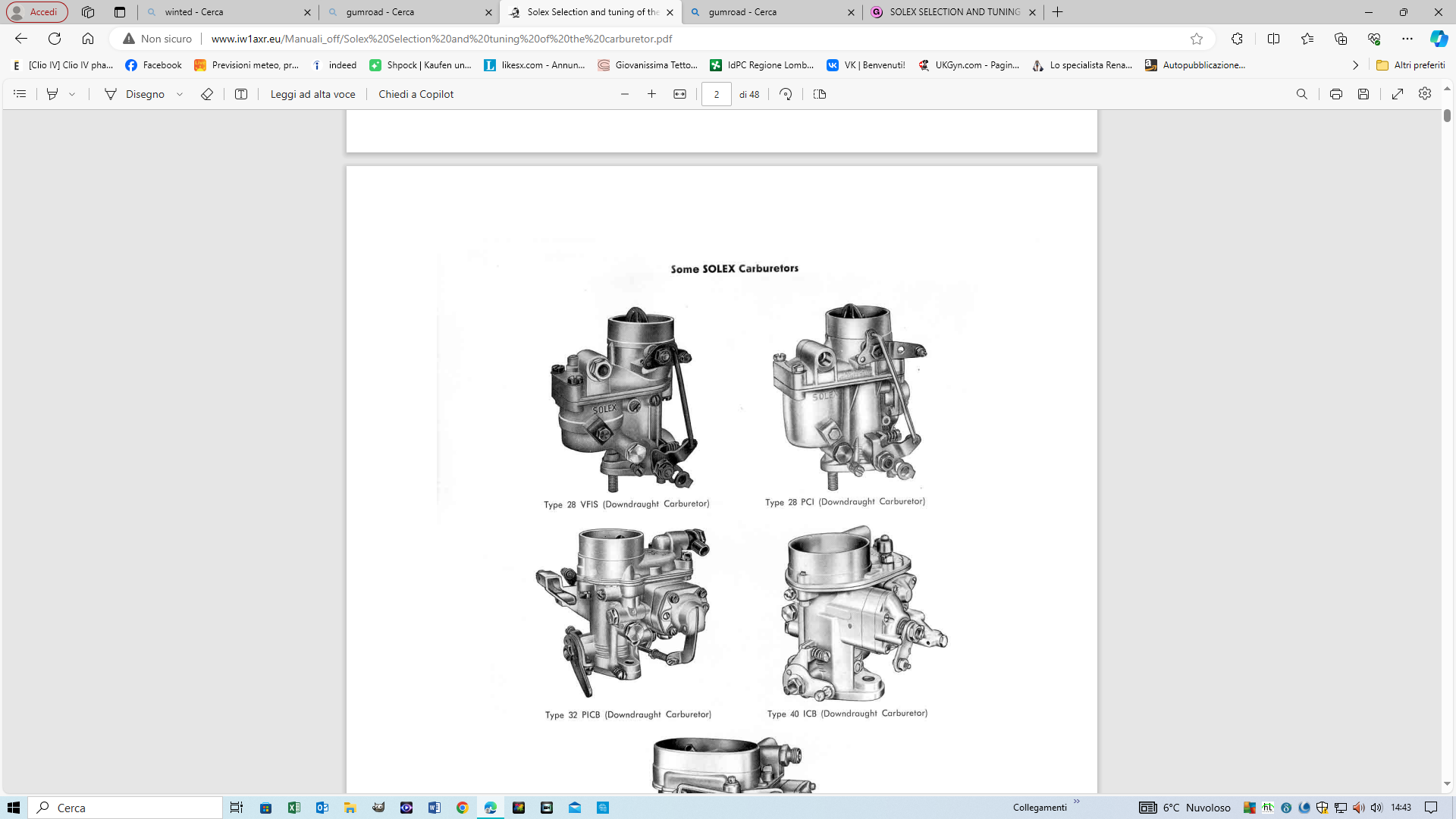 SOLEX SELECTION AND TUNING OF THE CARBURETOR PDF