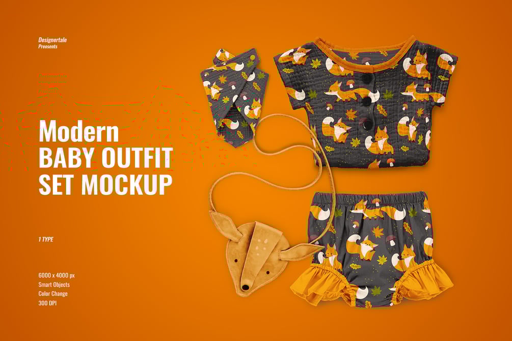 Modern Baby Outfit Mockup Set