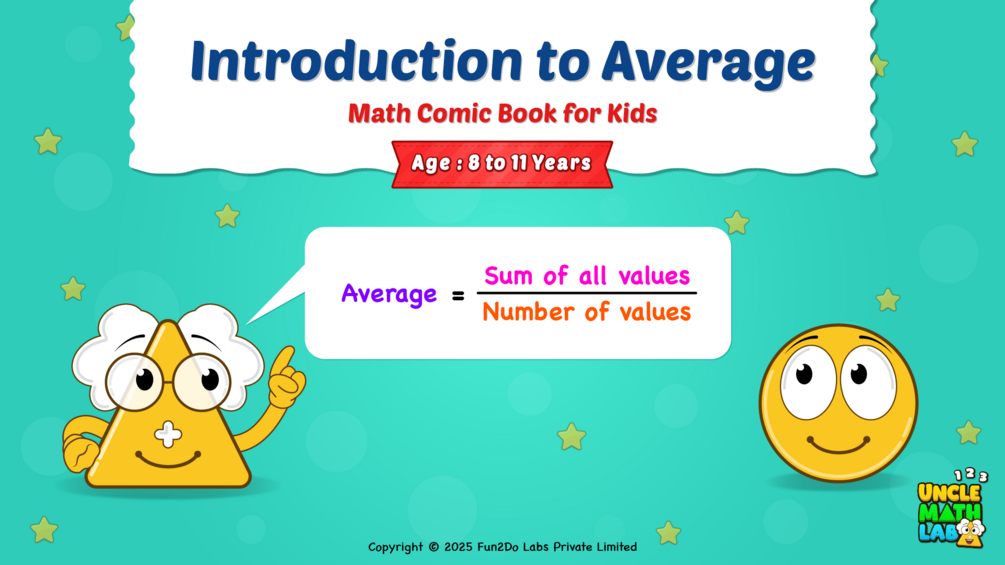 Introduction to Average : Math Comic Book 104 for Kids Aged 8 to 11