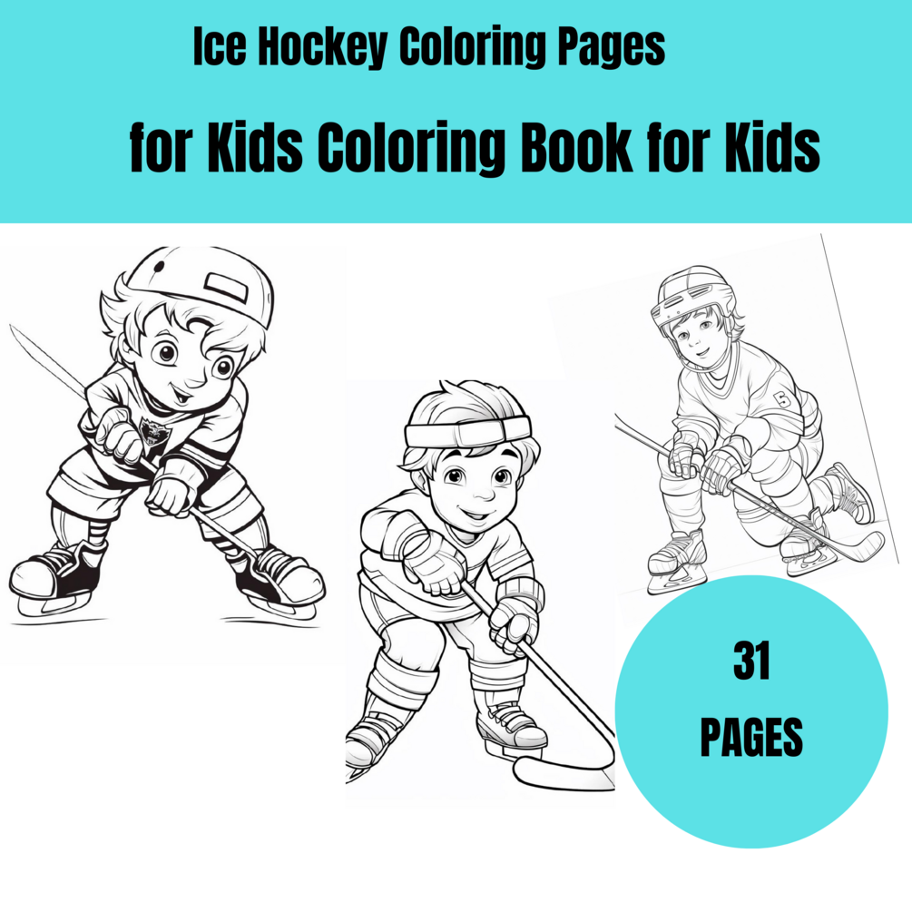 Ice Hockey Coloring Pages for Kids Coloring Book for Kids