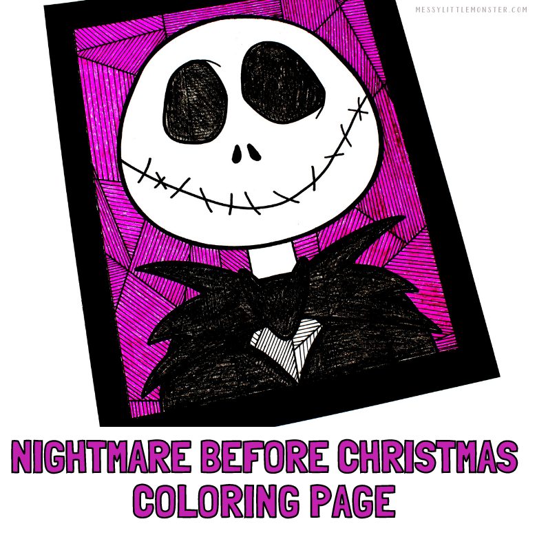 Jack Skellington Night Before Christmas Coloring Page