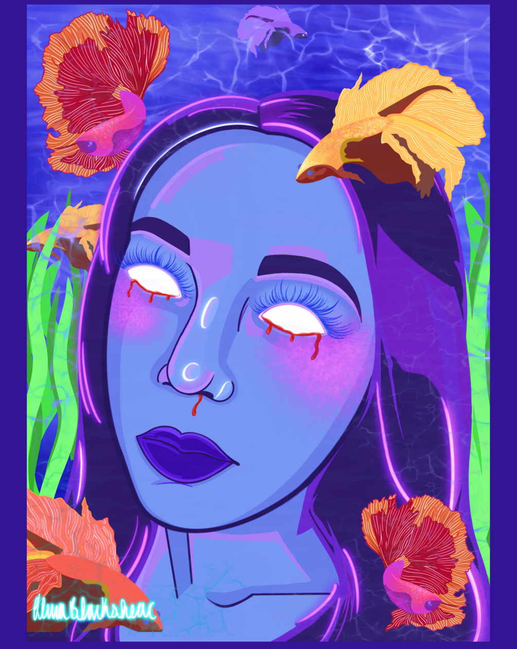 8x10 Siren Digital Painting