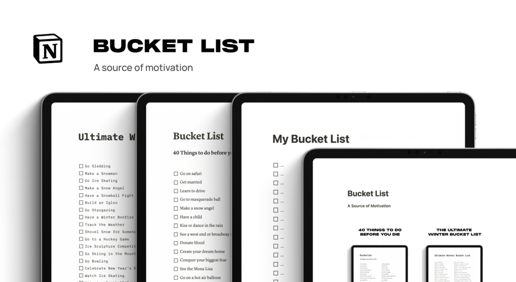 Notion Bucket List