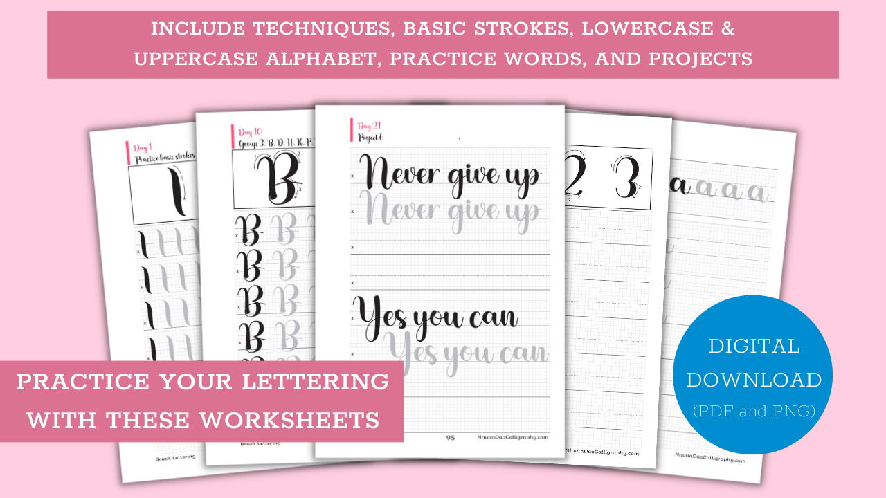 Brush Lettering Workbook instant Download Intro to Brush Pen Calligraphy by  Loveleigh Loops -  Norway