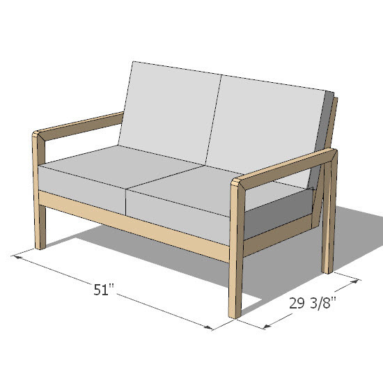 Diy Modern Outdoor Sofa Plans