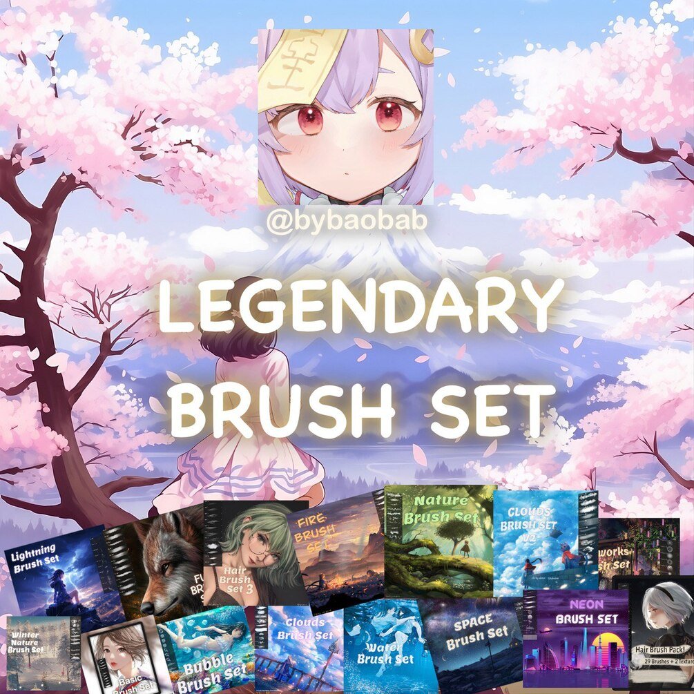 LEGENDARY Brush Set for Procreate! by bybaobab