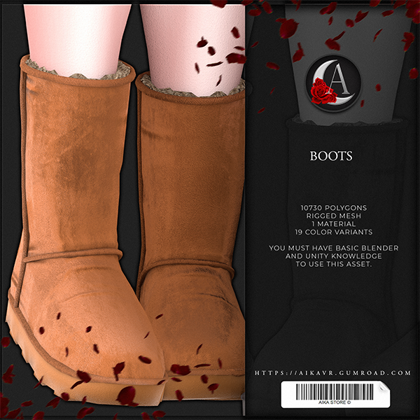80 ☾ WINTER BOOTS  | RIGGED | VRCHAT AND VTUBE ASSET | CHRISTMAS by ☾ 𝐀 𝐈 𝐊 𝐀