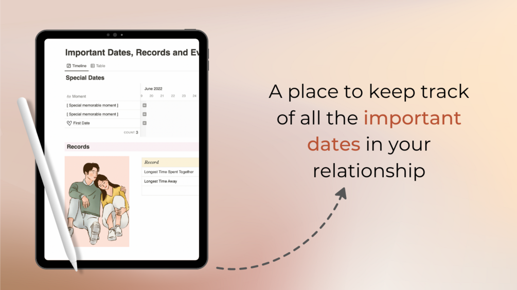 Relationship Journal Notion Template Euphoria Theme