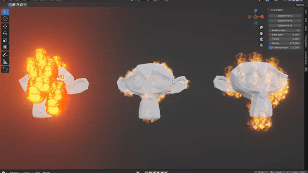 图片[3]-Blender模型火焰散布插件 Fire Scatter v1.1.0 For Blender 3.0 +
