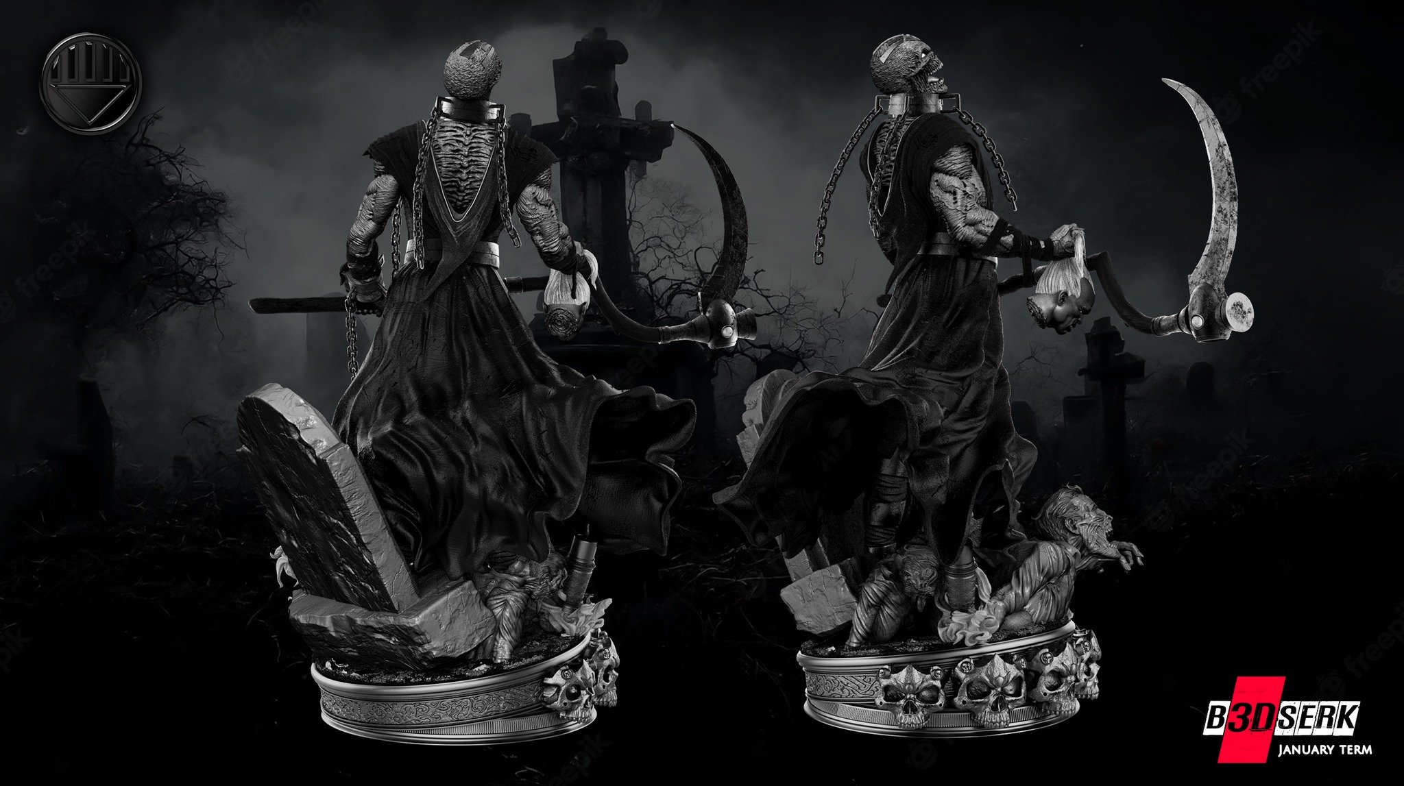 B3DSERK January term 2023: Nekron Sculpture 1/6 ready for printing