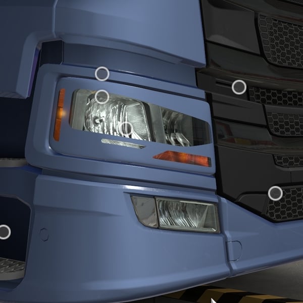 *[mad tuning part] Scania NG full cover for halogen headlight by WC007 D3SIGN